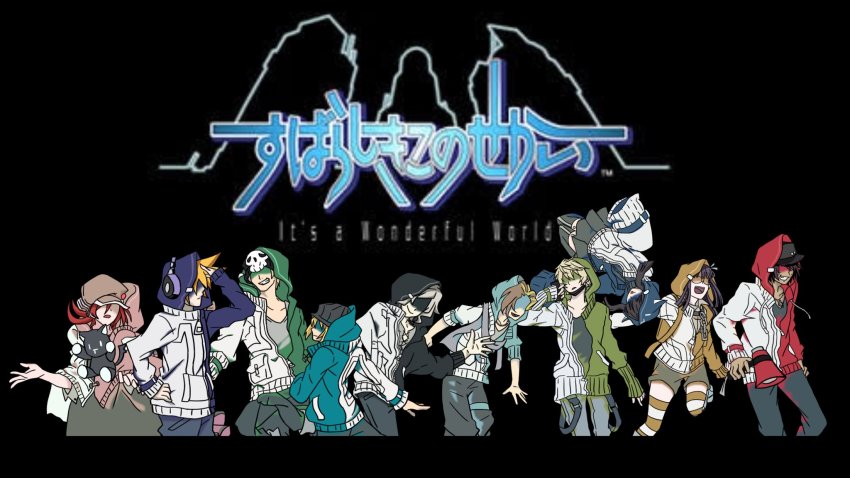 4girls, 6+boys, animal_hood, beanie, bito_daisukenojo, bito_raimu, blonde_hair, brother_and_sister