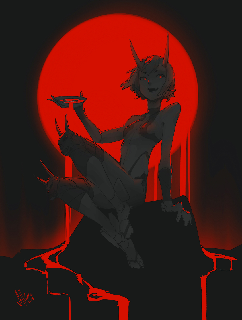 1girl, 2019, absurdres, arm_support, backlighting, breasts, cup, dated