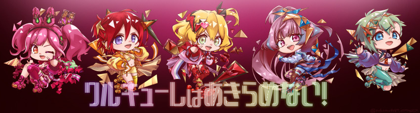 5girls, absurdres, animal_ears, bad_id, bad_pixiv_id, blue_eyes, breasts, brown_eyes