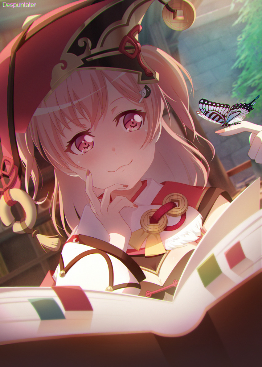 1girl, :3, artist_name, bang_dream!, bang_dream!_girls_band_party!, black_bra, blush, book