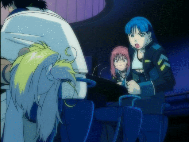 4girls, animated, animated_gif, bare_legs, blonde_hair, blue_hair, breasts, brother_and_sister