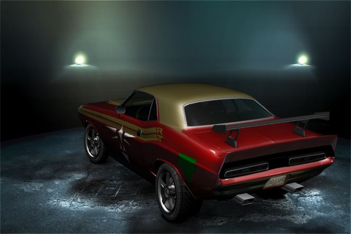 back, car, car_show, customized, dodge_(company), dodge_challenger, eagle_triforce, motor_vehicle