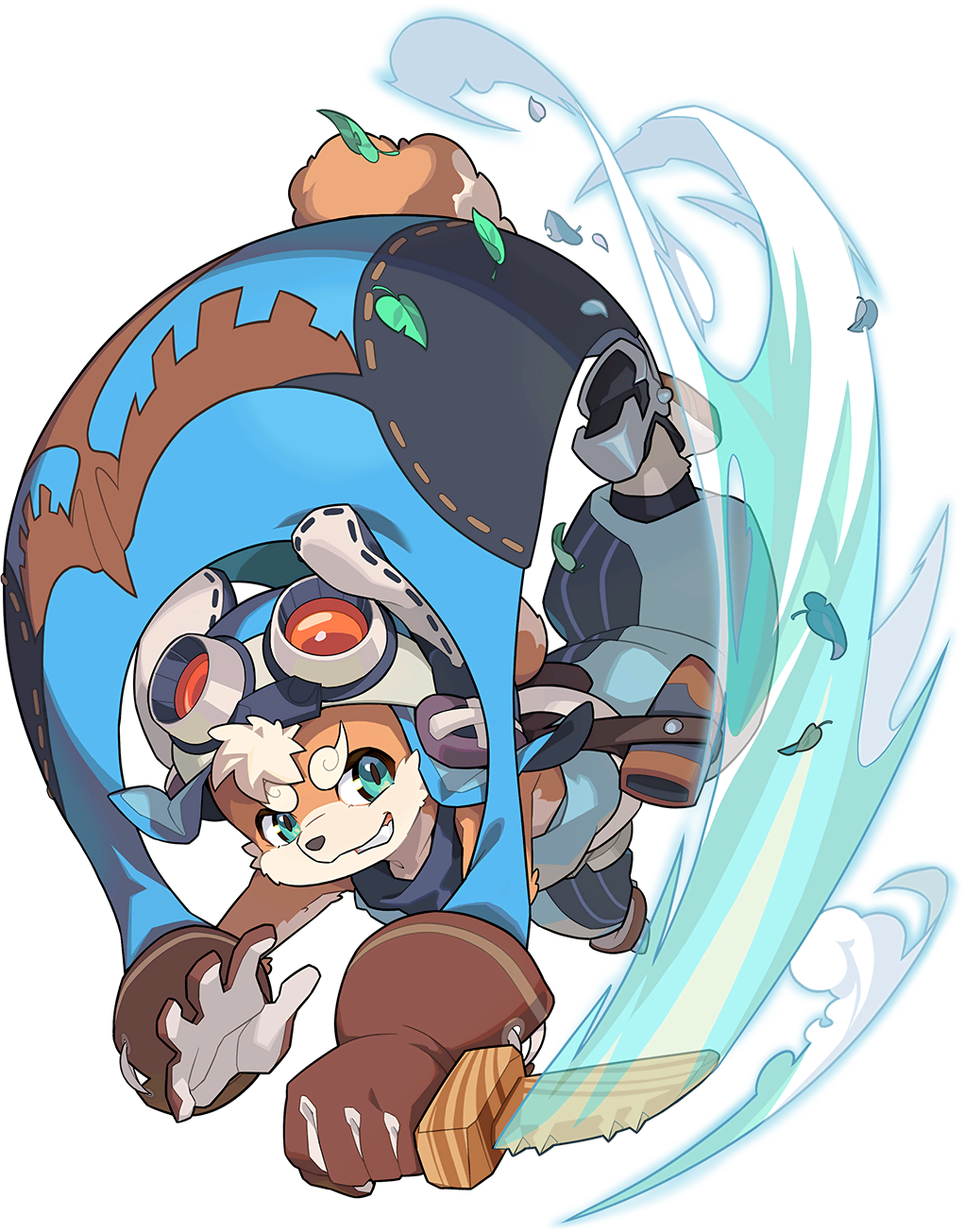 1boy, :3, animal_nose, aqua_eyes, armored_boots, artist_request, aviator_cap, belt