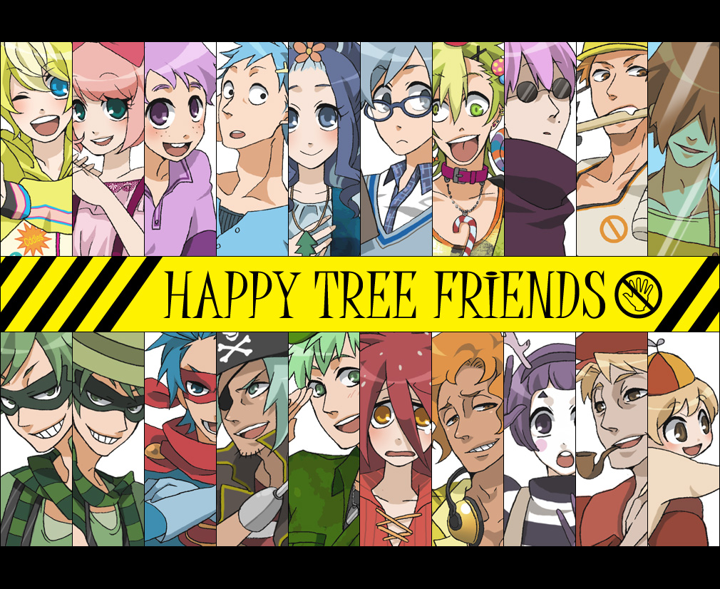 3boys, 6+girls, animification, bad_id, bad_pixiv_id, black_hair, blonde_hair, blue_eyes, blue_hair, brown_eyes, brown_hair, column_lineup, cro-marmot_(happy_tree_friends), cuddles_(happy_tree_friends), disco_bear_(happy_tree_friends), everyone, flaky_(happy_tree_friends), flippy_(happy_tree_friends), giggles_(happy_tree_friends), green_eyes, green_hair, grid_lineup, handy_(happy_tree_friends), happy_tree_friends, hat, kurara, lifty_(happy_tree_friends), lumpy_(happy_tree_friends), military, military_uniform, mime_(happy_tree_friends), multiple_boys, multiple_girls, nervous, nutty_(happy_tree_friends), personification, petunia_(happy_tree_friends), pop_(happy_tree_friends), purple_hair, red_eyes, red_hair, russell_(happy_tree_friends), shifty_(happy_tree_friends), sniffles_(happy_tree_friends), splendid_(happy_tree_friends), the_mole_(happy_tree_friends), toothy_(happy_tree_friends)