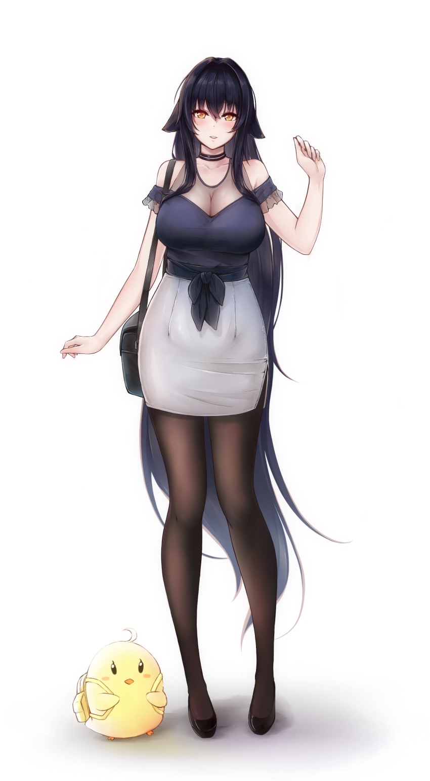 1girl, absurdres, azuma_(azur_lane), azur_lane, backpack, bag, bare_shoulders, black_choker