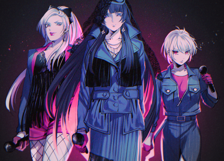 absurdres, aohitsugi_nemu, blue_eyes, breasts, chuuouku, coat, highres, hypnosis_mic