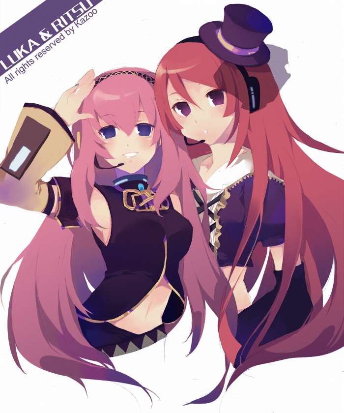 1boy, 1girl, bad_id, bad_pixiv_id, blue_eyes, crossover, detached_sleeves, hat