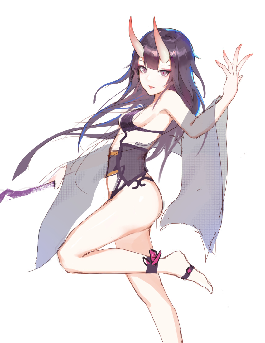 1girl, absurdres, ass, bare_legs, bare_shoulders, barefoot, breasts, fate/grand_order