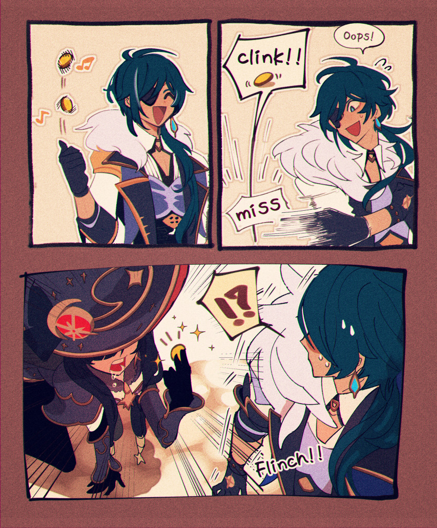 !, !!, 1boy, 1girl, absurdres, all_fours, blue_eyes, blue_hair