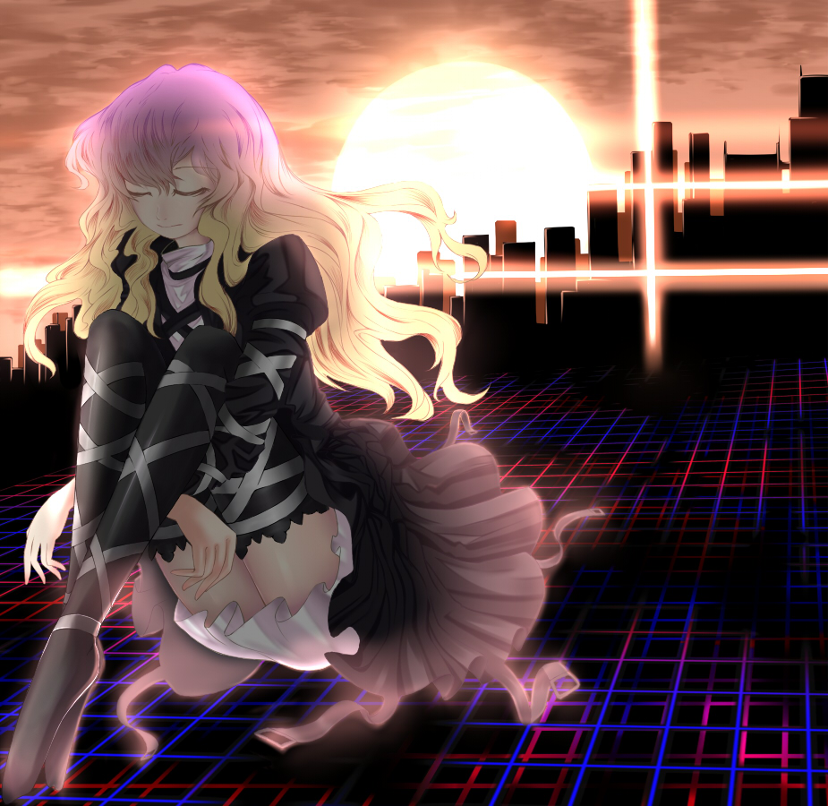 1girl, crystaline_lens, crystaline_lens_(artist), dress, female_focus, gradient_hair, hijiri_byakuren, long_hair