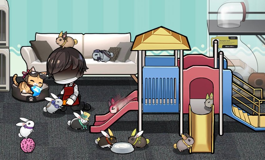 1boy, animal_ears, animalization, apron, balancing, bowl, cage, carrot