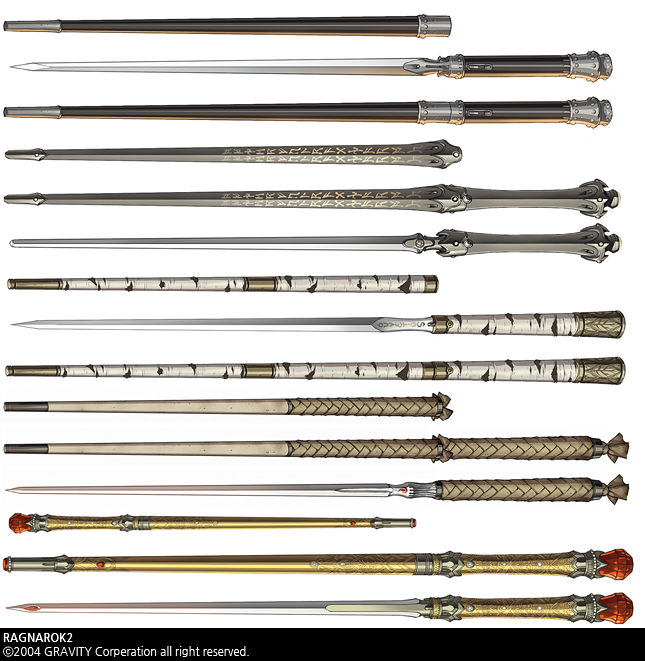 cane, commentary, concealed_weapon, dated_commentary, gem, grandyoukan, no_humans, ragnarok_online_2:_gate_of_the_world