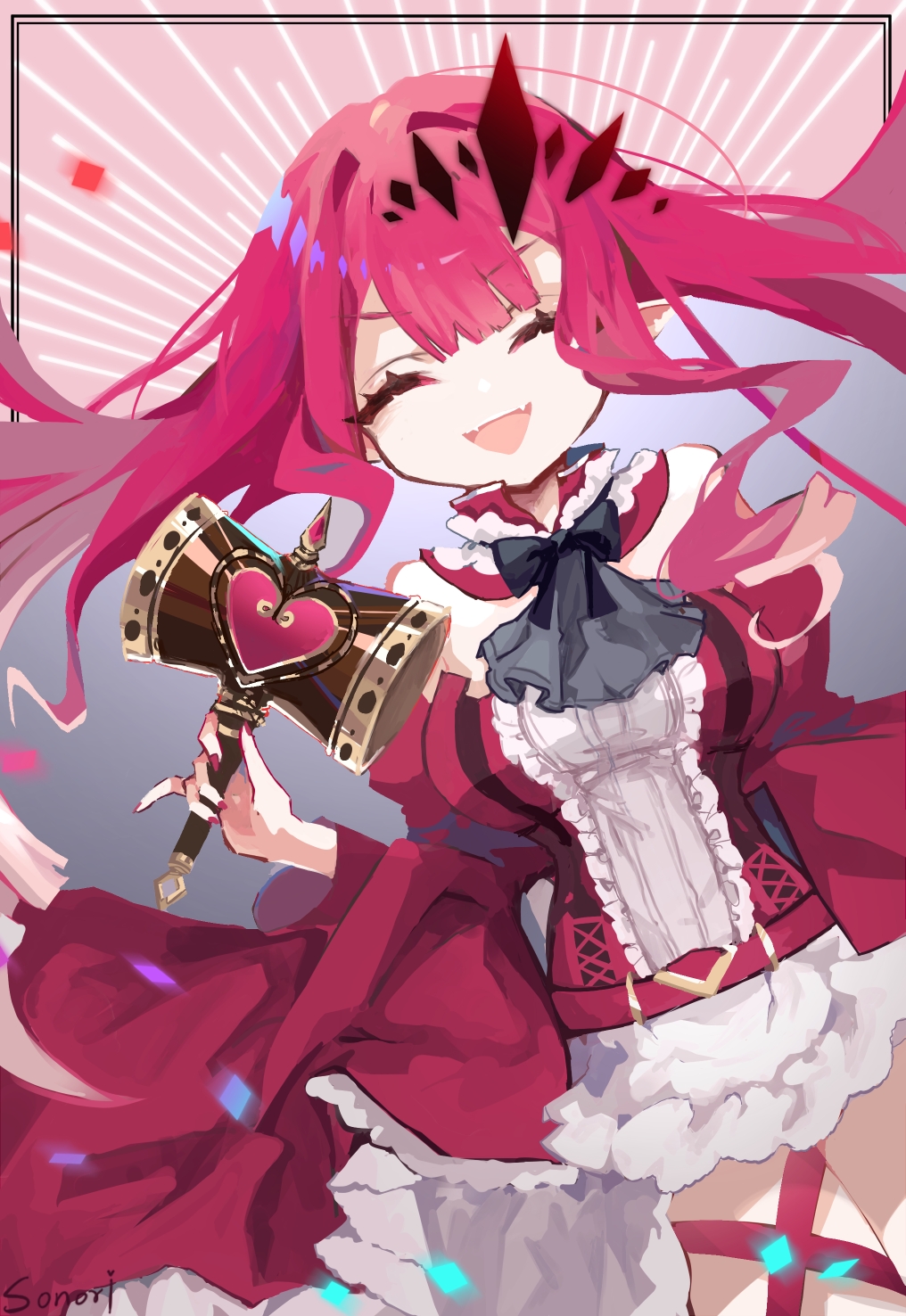 1girl, baobhan_sith_(fate), baobhan_sith_(first_ascension)_(fate), bare_shoulders, breasts, circlet, closed_eyes, detached_collar