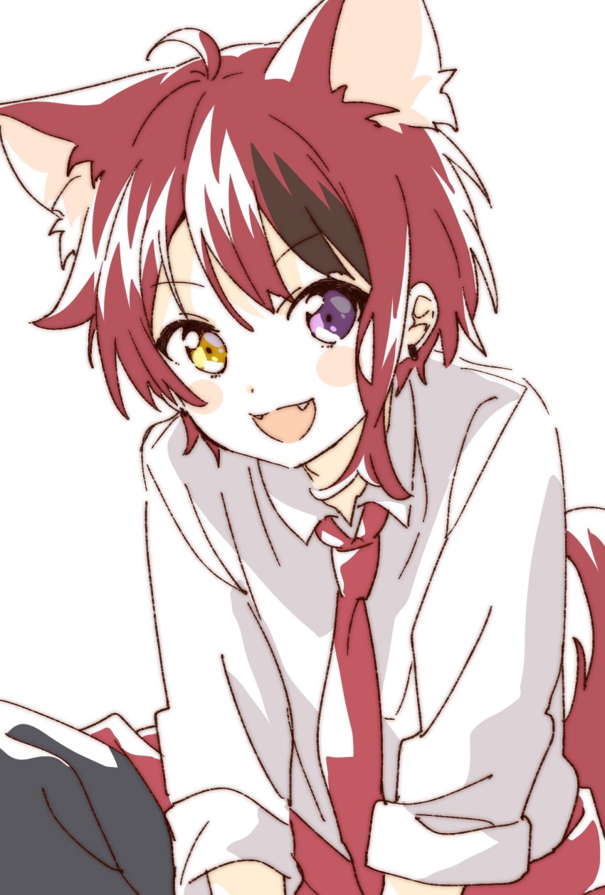1boy, ahoge, animal_ears, dog_boy, dog_ears, heterochromia, highres, namori