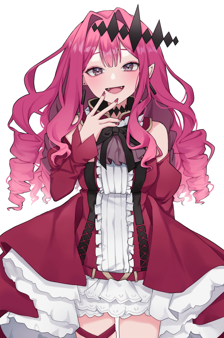 1girl, baobhan_sith_(fate), baobhan_sith_(first_ascension)_(fate), bare_shoulders, breasts, center_frills, circlet, detached_collar