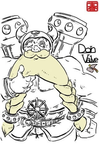 1boy, arc_system_works, battle_fantasia, beard, donvalve_du_don, facial_hair, fat, fat_man