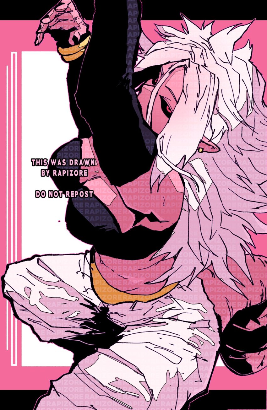 1girl, android_21, artist_name, black_nails, black_sclera, bonesaw_(rdkshinku), breasts, cleavage