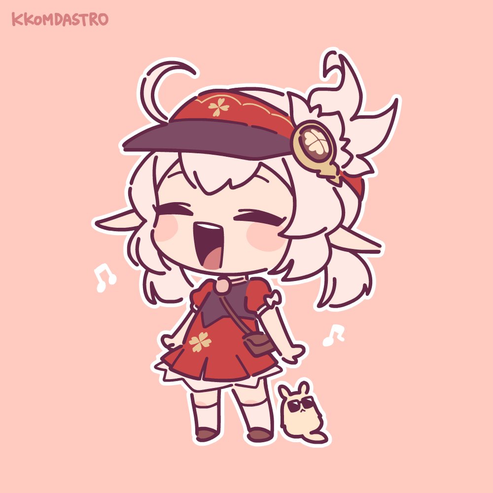 1girl, :d, ^_^, adapted_costume, ahoge, alternate_costume, bag, blush_stickers