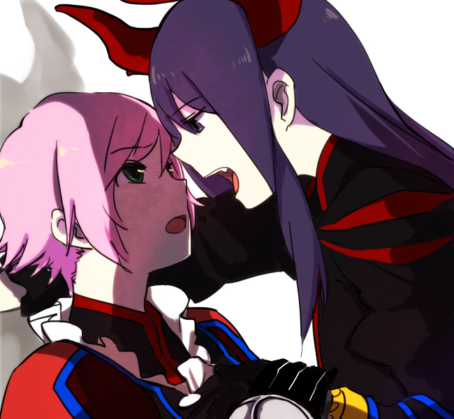 00s, 1boy, 1girl, alternate_costume, black_eyes, black_hair, estellise_sidos_heurassein, estellise_sidos_heurassein_(heroic_actress)