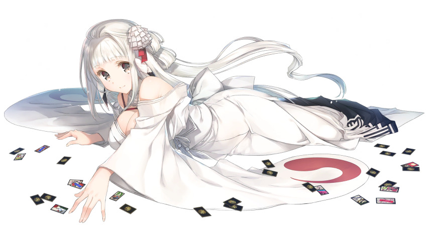 1girl, aquaplus, blush, breasts, cleavage, closed_mouth, curvy, full_body