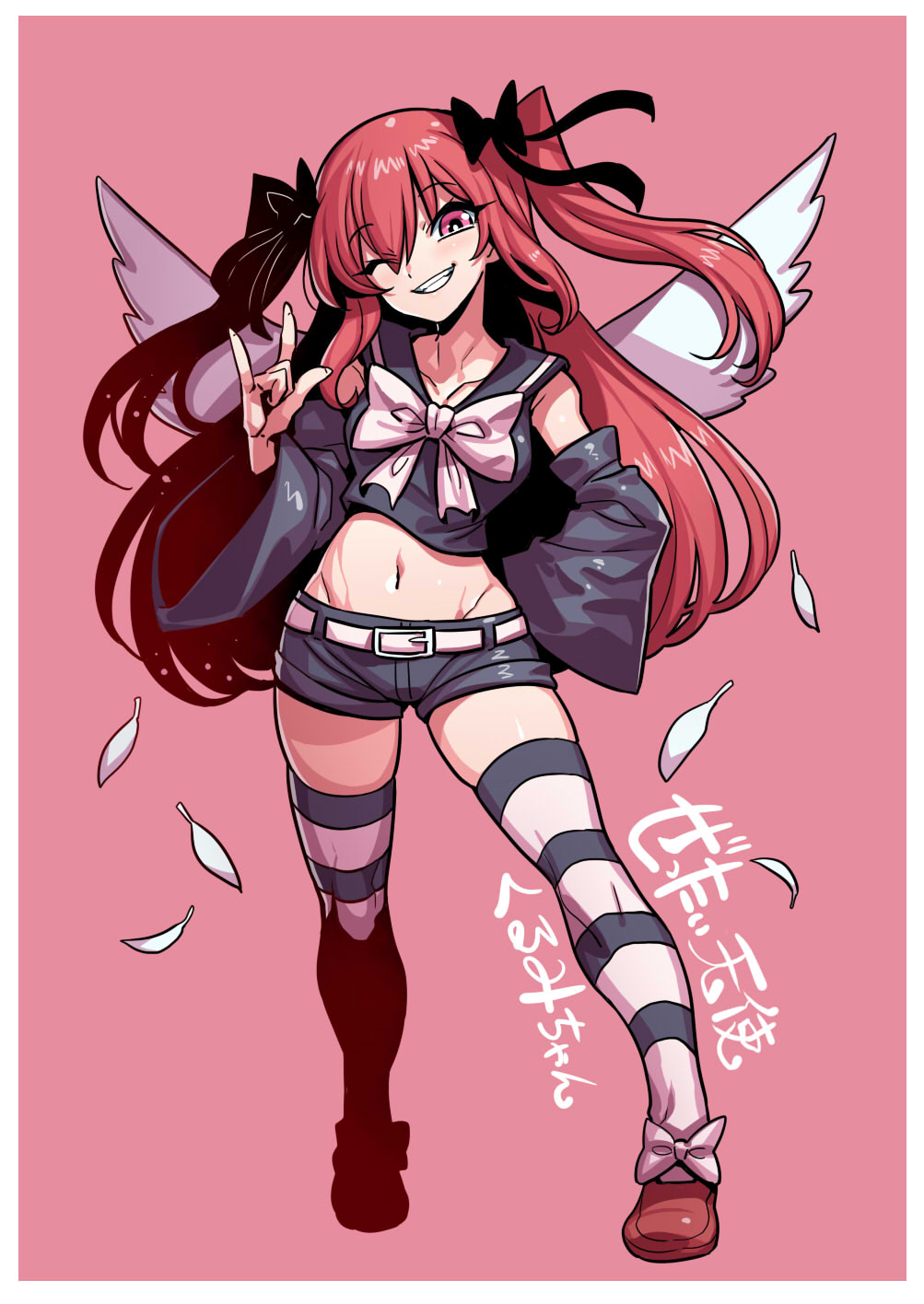 1girl, breasts, groin, hair_ribbon, highres, indie_virtual_youtuber, kurumi_(zettai_tenshi_kurumi-chan), long_hair