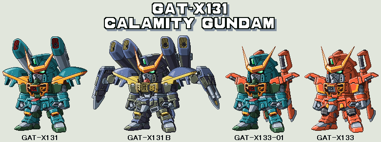 blau_calamity_gundam, calamity_gundam, character_name, chibi, green_eyes, gundam, gundam_msv, gundam_seed, gundam_seed_destiny, gundam_seed_destiny_astray, gundam_seed_destiny_astray_r, jadt, looking_ahead, mecha, mechanical_wings, mobile_suit, no_humans, pixel_art, robot, shoulder_cannon, sword_calamity, v-fin, wings