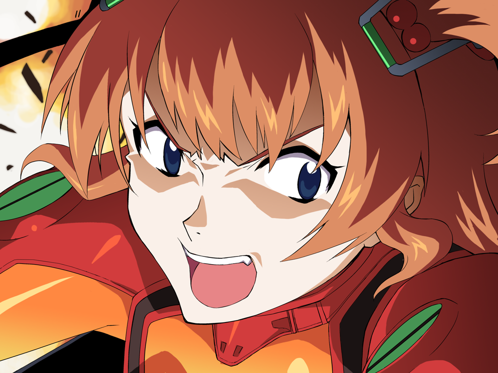 >:o, 1girl, :o, angry, blue_eyes, bodysuit, cloud, cockpit