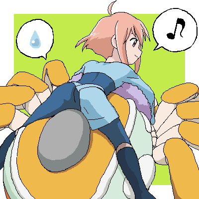 1girl, ass, lowres, om_(nk2007), short_hair, simple_background, solo, spider_riders