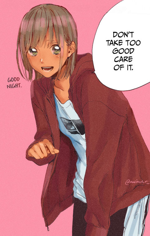 1girl, ao_no_hako, brown_hair, colorized, green_eyes, kano_chinatsu, macinator, miura_kouji