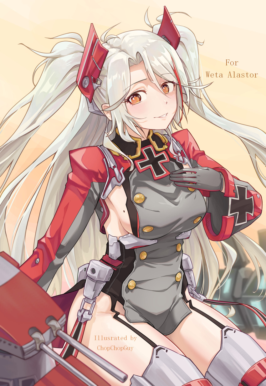 1girl, absurdres, artist_name, azur_lane, breasts, chopchopguy, commission, cross