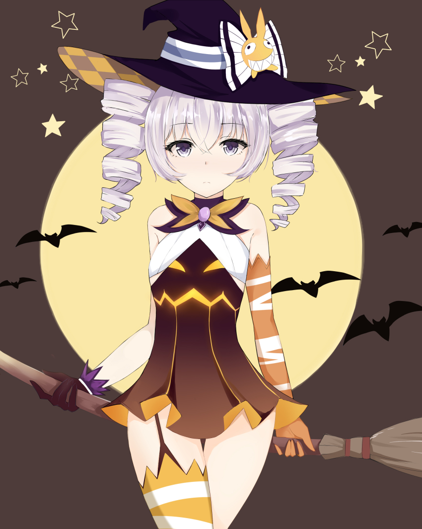 1girl, absurdres, asymmetrical_gloves, asymmetrical_legwear, bantian_yindang, bare_shoulders, bat_(animal), bronya_zaychik