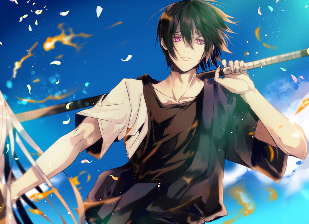 1boy, black_hair, en'en_no_shouboutai, japanese_clothes, male_focus, shinmon_benimaru, shirt, short_hair