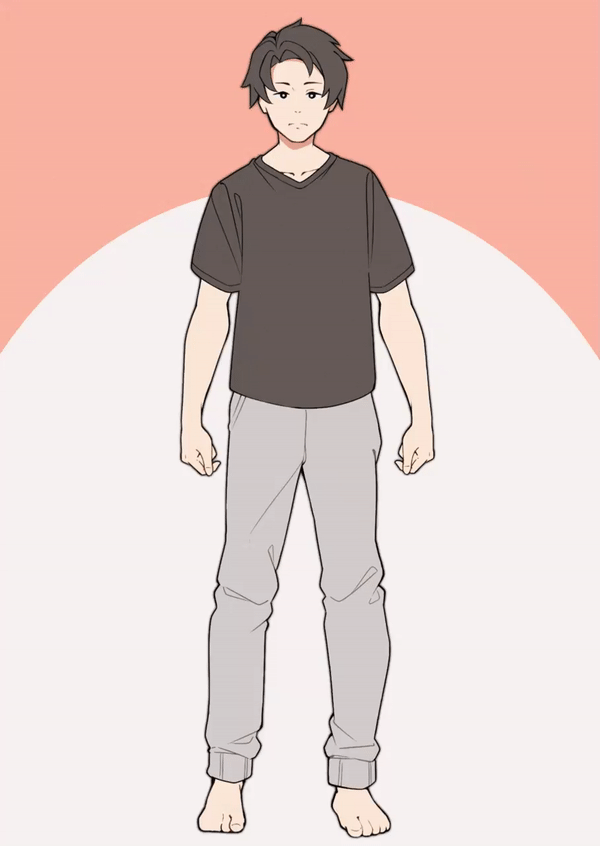 1boy, 1girl, age_regression, aged_down, animated, animated_gif, blonde_hair, gender_request, genderswap, genderswap_(mtf), long_hair, mikokomiyazawa, original, oversized_clothes, solo, surprised, transformation