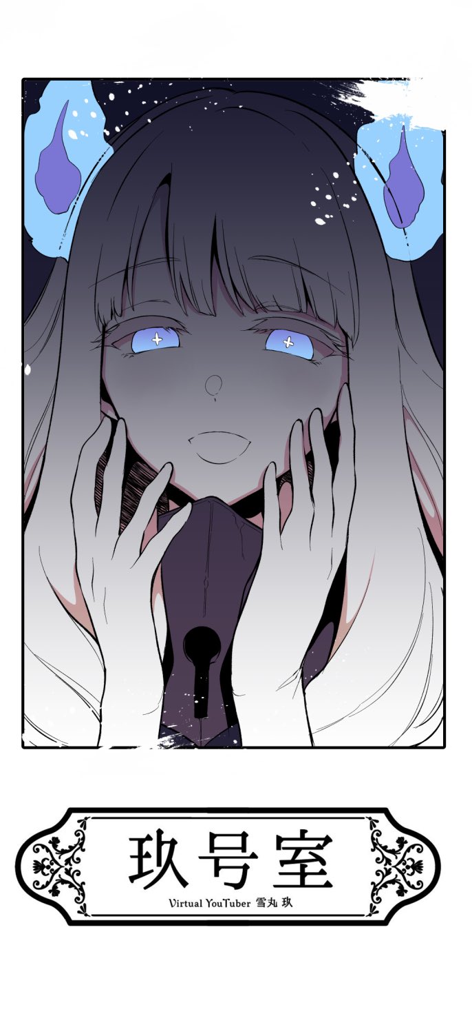 :d, blonde_hair, blue_fire, blue_theme, border, fire, gradient_eyes, hands_up