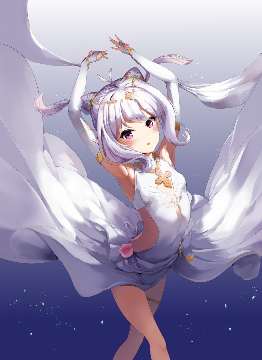 1girl, absurdres, asalilysuke, blush, elf, highres, kokkoro_(ceremonial)_(princess_connect!), kokkoro_(princess_connect!)