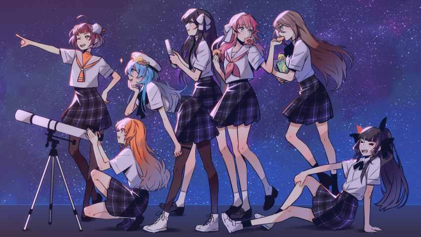 >_<, 6+girls, ahoge, alternate_costume, animal_hood, anya_pandaria, artemis_of_the_blue, atelier_live