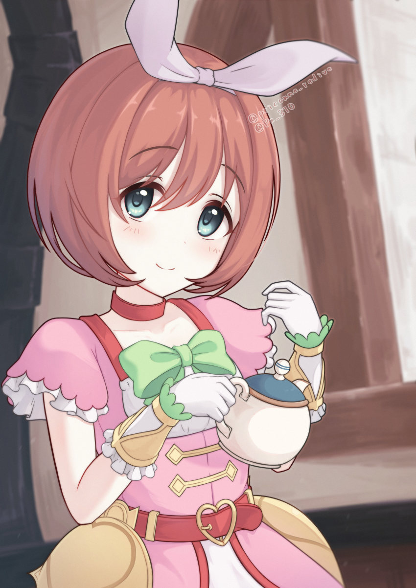 1girl, absurdres, blue_eyes, blush, brown_hair, highres, kurumi_(princess_connect!), princess_connect!