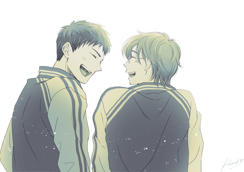 2boys, :d, bad_id, bad_pixiv_id, bakuten!!, closed_eyes, facing_another, highres
