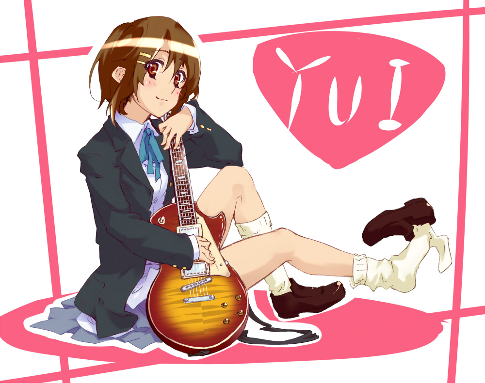 00s, 1girl, aeutoaki, bad_id, bad_pixiv_id, electric_guitar, female_focus, full_body