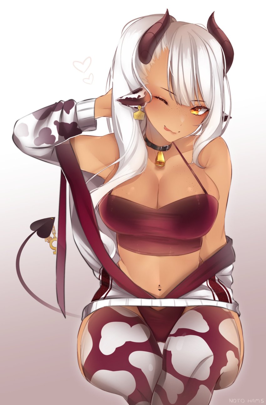 1girl, :q, absurdres, animal_ears, artist_name, artsy_(vtuber), bell, breasts