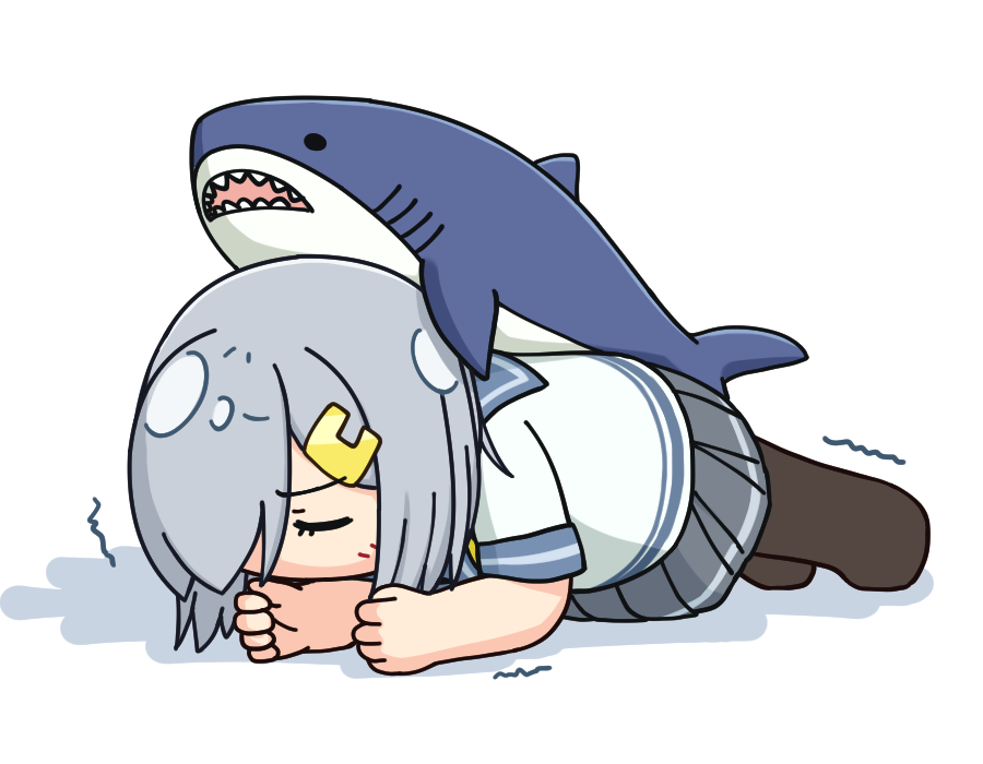 1girl, black_pantyhose, commentary_request, exercising, grey_sailor_collar, grey_skirt, hair_ornament, hair_over_one_eye