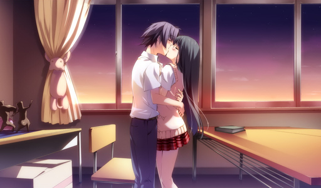 1boy, 1girl, azuma_hajime, closed_eyes, g_yuusuke, hatori_uta, hatori_uta_(tapestry), hetero