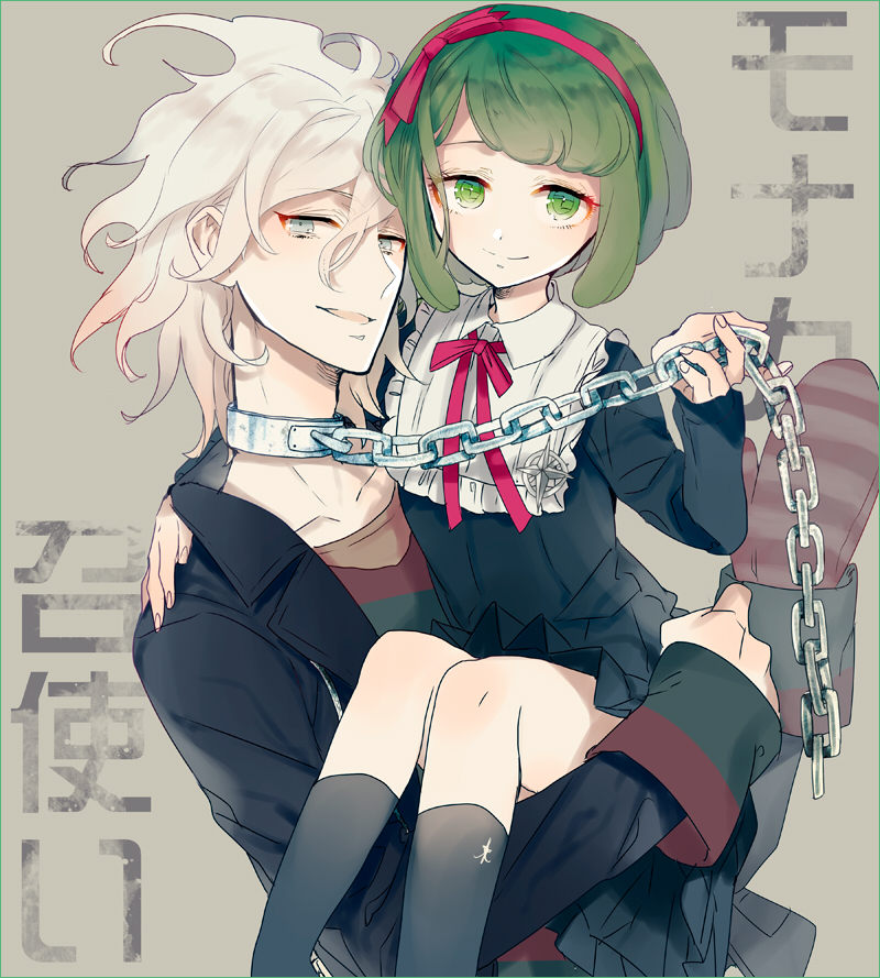 1boy, 1girl, age_difference, black_coat, black_dress, black_jacket, blue_eyes, bow