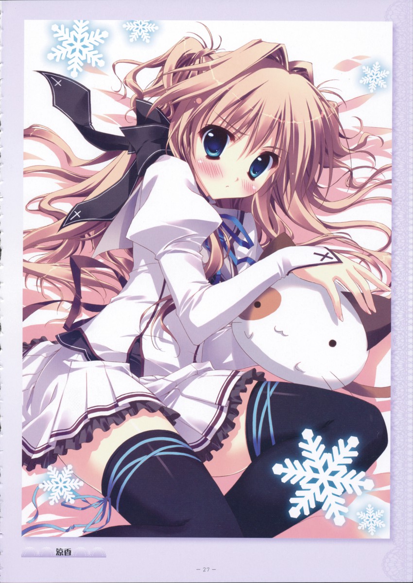 1girl, absurdres, blush, hair_intakes, hair_ribbon, highres, leg_ribbon, long_hair