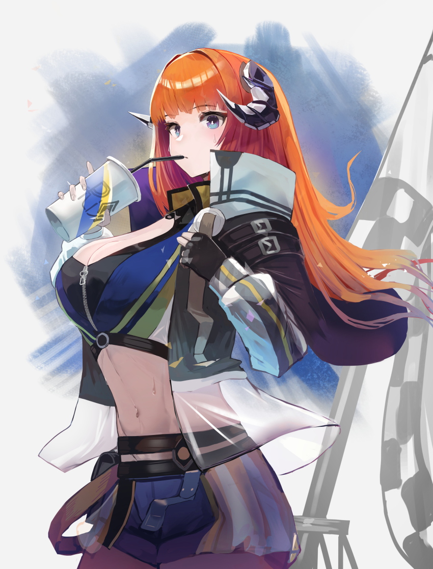 1girl, absurdres, arknights, bagpipe_(arknights), bagpipe_(queen_no._1)_(arknights), banner, bannouyakunta, belt