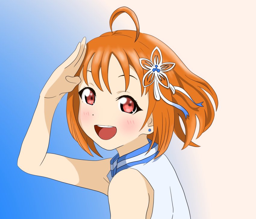 1girl, alternate_hairstyle, artist_name, artist_request, bare_shoulders, blush, breasts, dress_shirt