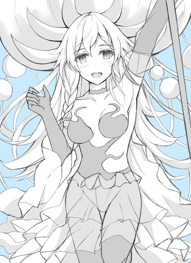 1girl, braid, breasts, charybdis_(granblue_fantasy), granblue_fantasy, long_hair, looking_at_viewer, medium_breasts