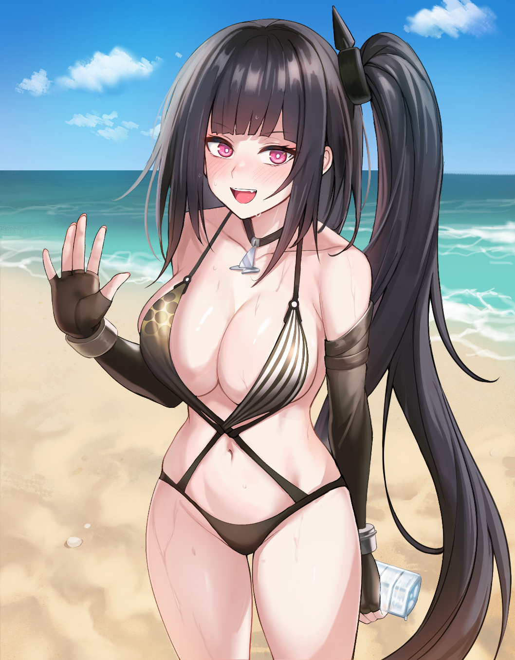 architect_(girls'_frontline), architect_(nvw_model)_(girls'_frontline), architect_(type_nvw)_(girls'_frontline), bad_id, bad_pixiv_id, beach, beruko14, bikini