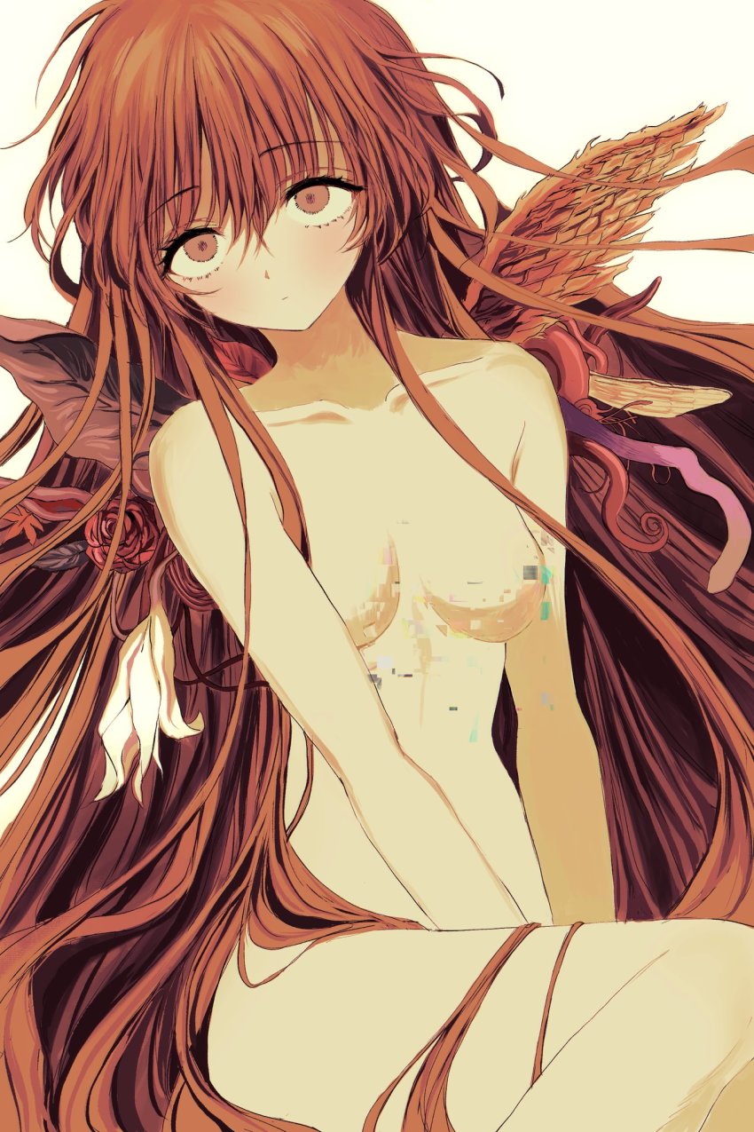 1girl, censored, completely_nude, fuyu_(wldnrowldnro), glitch, glitch_censor, highres, long_hair