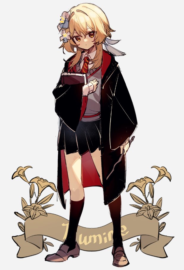 1girl, alternate_costume, black_coat, black_socks, blonde_hair, brown_shoes, character_name, coat